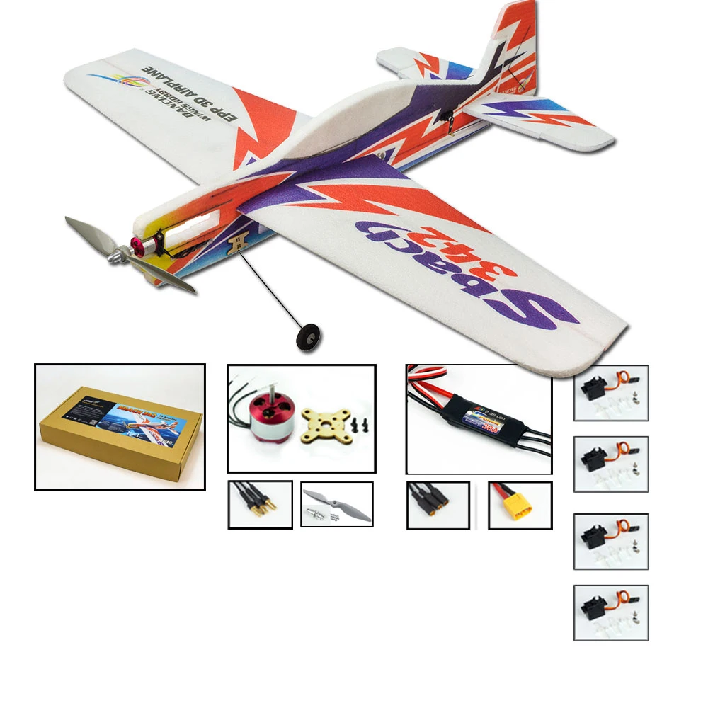 EPP RC Airplane 1000mm Electric Powered SBACH342 RC Aircraft Unassembled PNP Version DIY Flying Model E1804