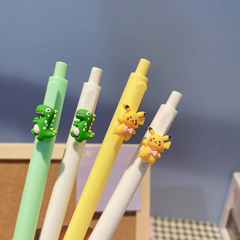 4 pcs of cute style pink cartoon gel pen school office kawaii stationery creative gift pen stationery