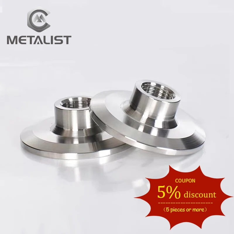 

METALIST M14/ M20*1.5MM SUS 304 Female Thread Coupling Sanitary Fitting For Pressure Gauge & 1.5”Tri Clamp