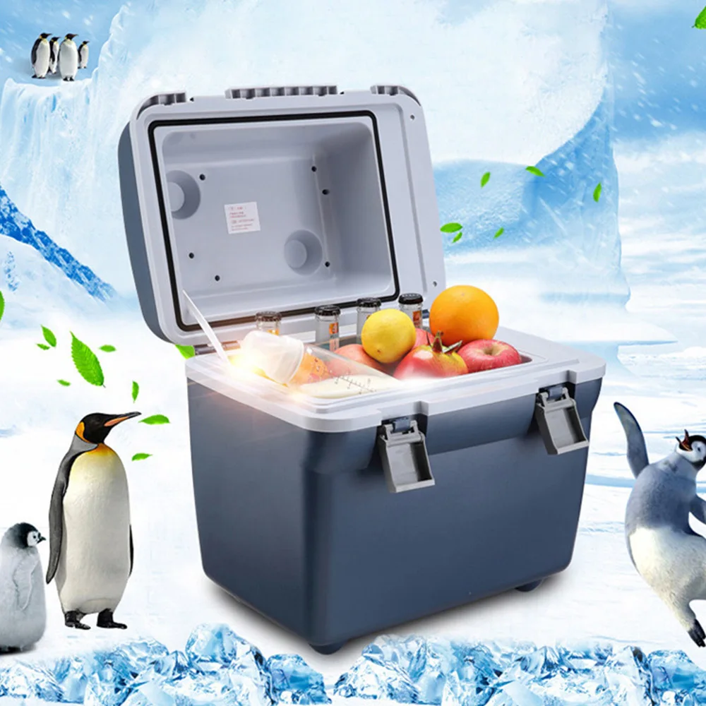 12V 20L Car Mini Refrigerator Portable Movable Household Hot & Cold Small Refrigerator High Capacity Travel Picnic Refrigerator