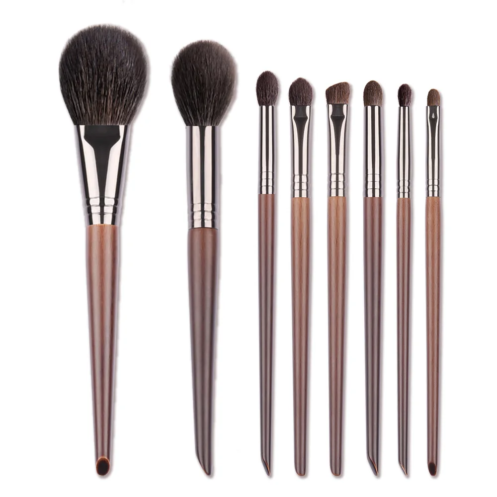 BETHY BEAUTY 8 Pcs Essential Make Up Set Brush Face Makeup Eye Shadow Blending Brush Diffuse Shader Highlight Blusher Crease Kit