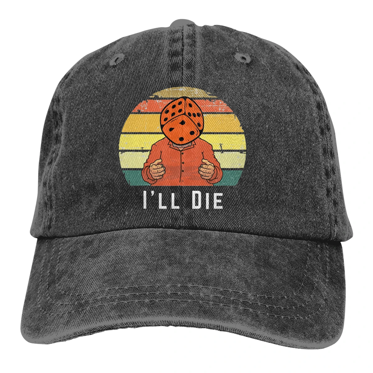 

Adjustable Solid Color Baseball Cap I'll Die Washed Cotton The science of 20 sided dice Sports Woman Hat