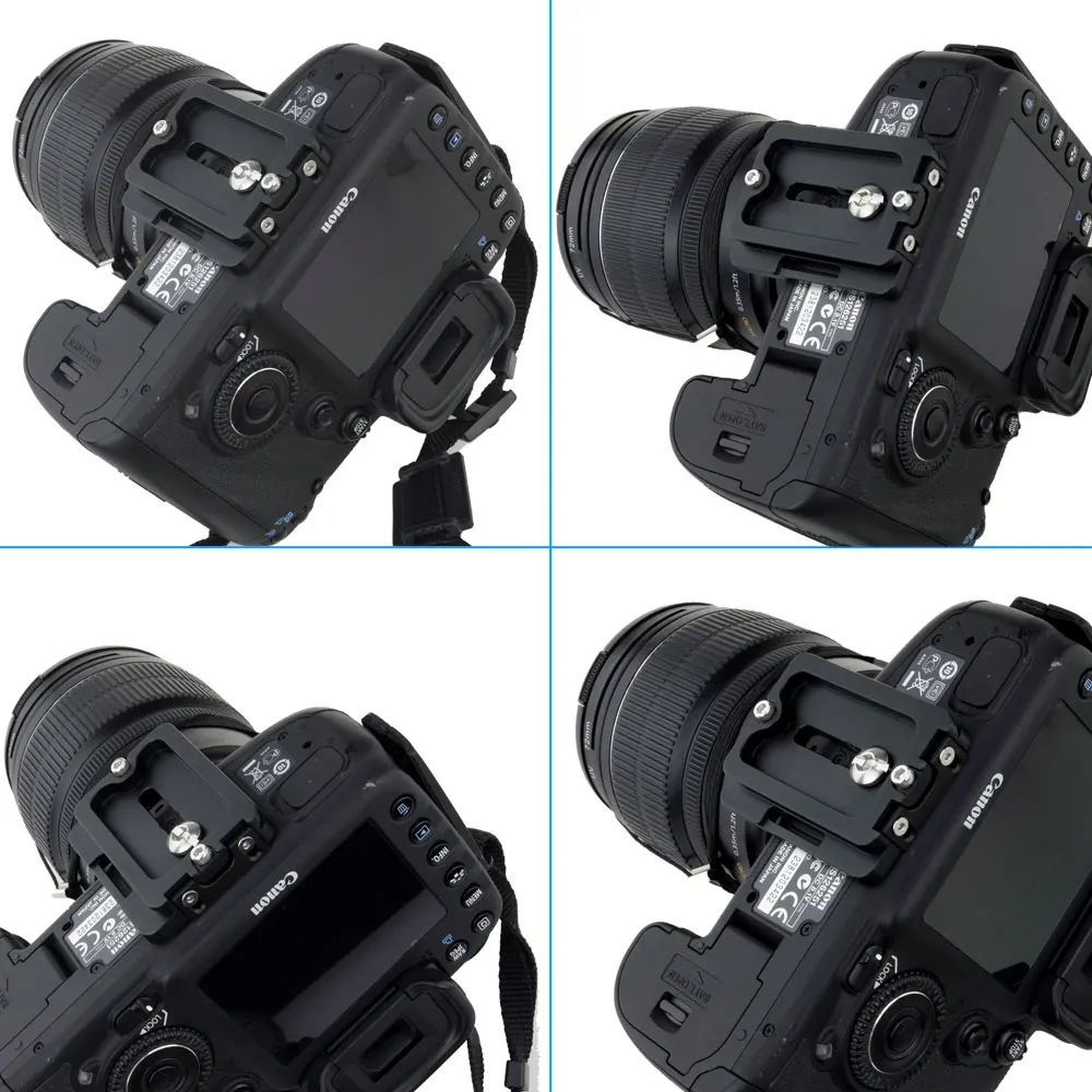 Haoge 60mm câmera universal placa de liberação rápida com flange bordo retrátil para arca padrão tripé bola cabeça braçadeira