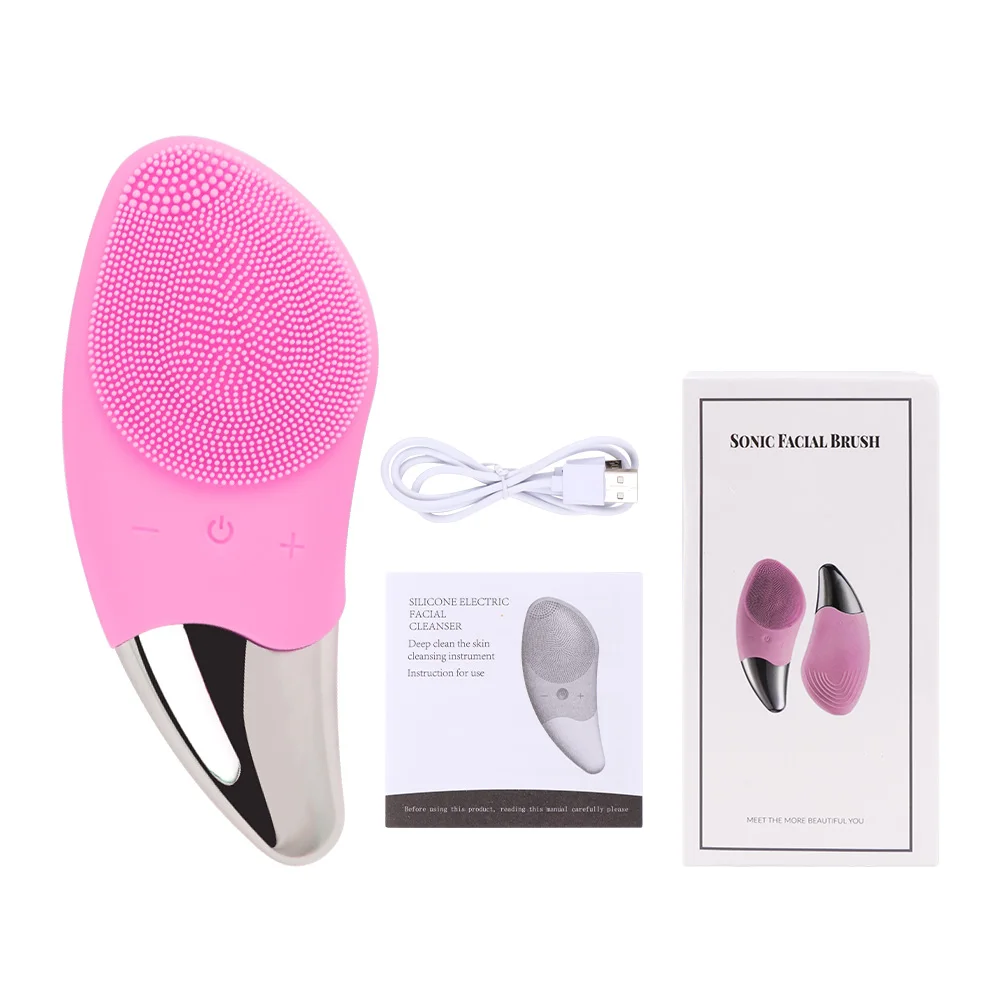 Mini Electric Face Cleanser Silicone Face Cleansing Brush Electric Facial Cleanser Skin Deep Washing Massage Brush Skin Care