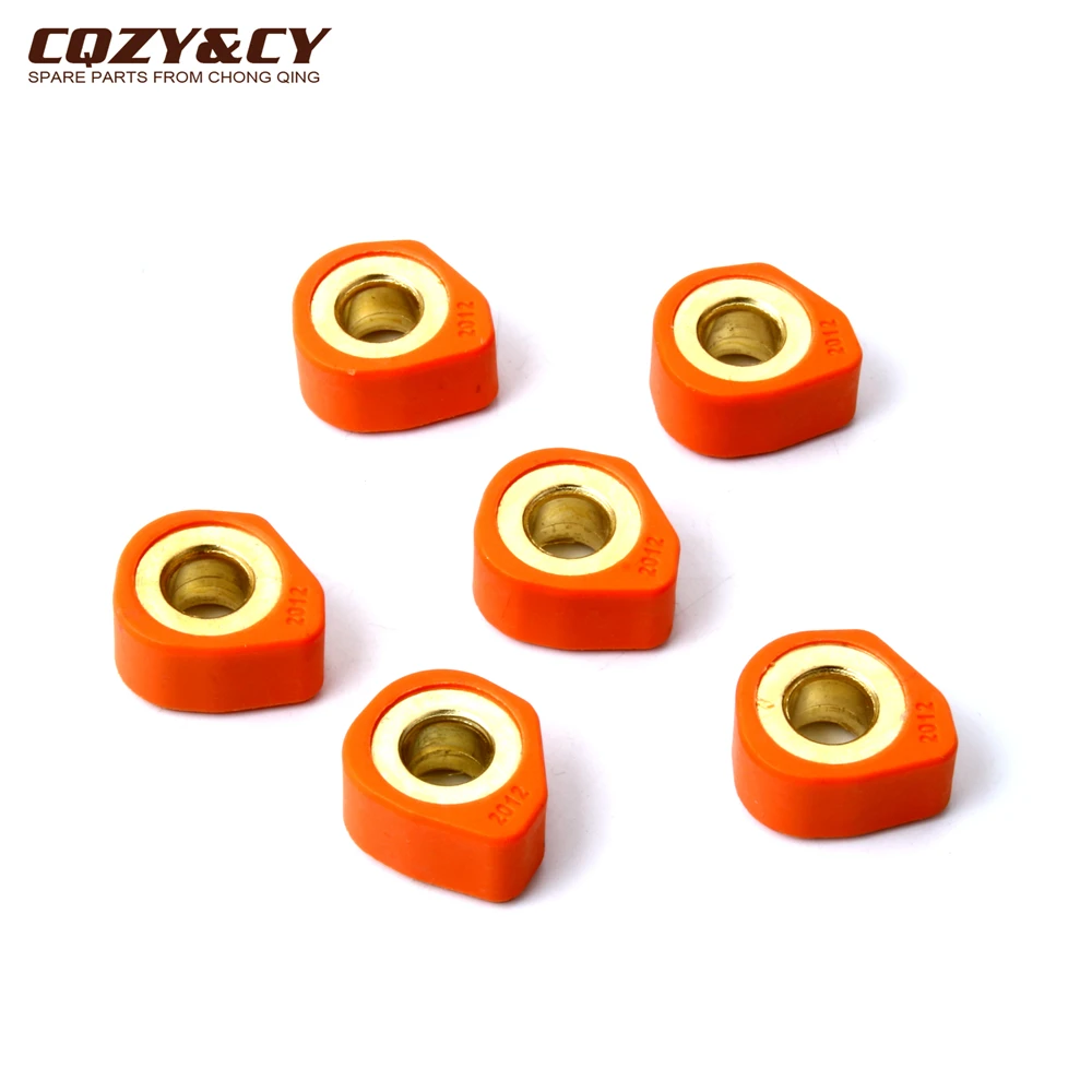 6pc Racing Roller Set / Variator Weights 20x12mm 9g 11g 13g 16g For MBK Doodo Flame R F X 125 Skyliner Thunder 125cc 150cc