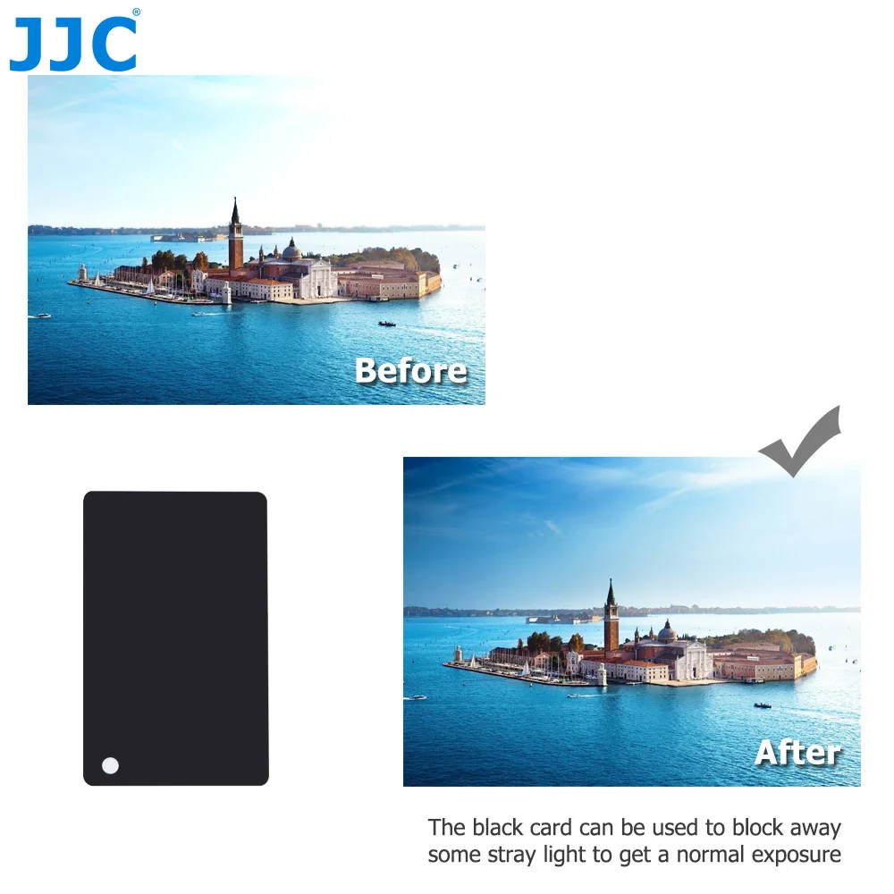 JJC White Balance Card 18% Neutral Grey Card Photography Color Correction Checker Camera Accessory for Canon Nikon Pentax