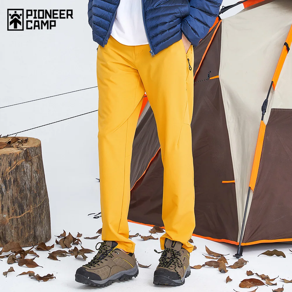 Pioneer Camp 2021 New Men's Outdoor Hiking Pants 4-Way Stretch Water-Repellent Trousers for Male XHX103011