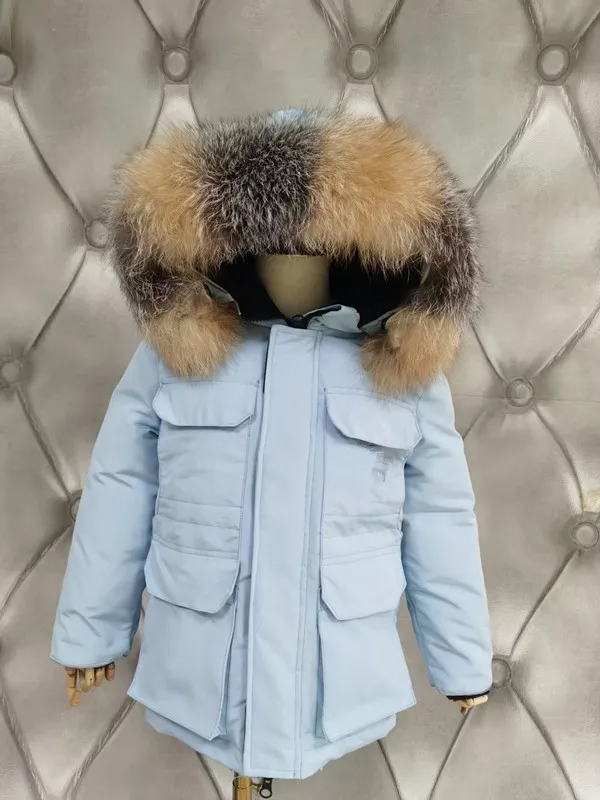 

85cm-145cm 2024 winter down jacket children's parka girl down jackets child short thicken outerwear boy duck down jackets parka