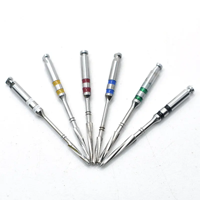 

6pcs in box Dental Drills Reamers for Post Stainless Steel Screw Post Suppliers Dental Materials