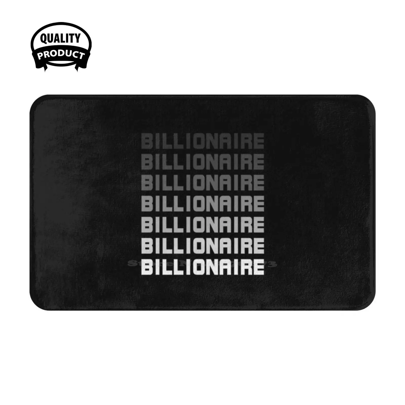 Billionaire White Classy Soft Cushion Home Carpet Door Mat Car Rug Luxury Rich Successfully Like Monaco Money Occupy London