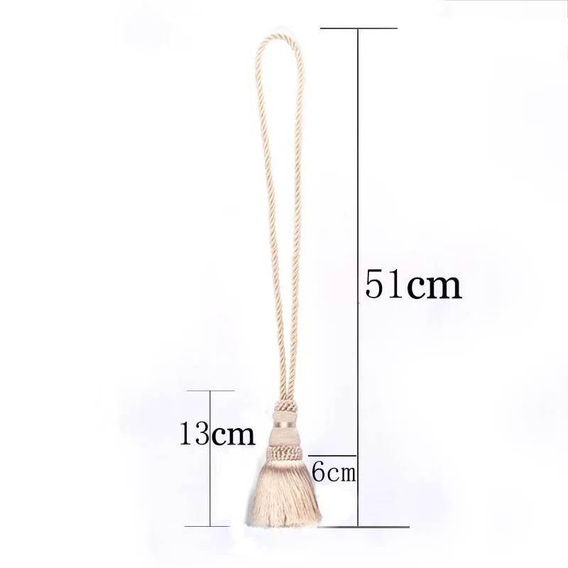 2Pcs Curtain Tieback Tassel Hanging Ball Tassels Curtains Holder Buckle Rope Cotton Hand-woven Tie Strap Room Aaccessories