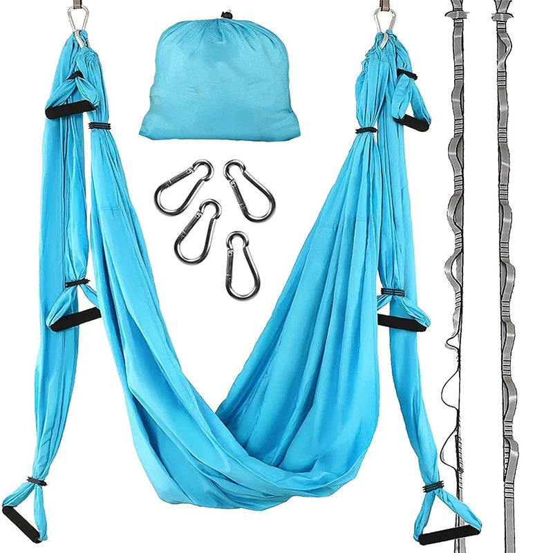 Aerial Yoga Swing with Extension Straps Antigravity Yoga Hammock Aerial Trapeze Sling  Inversion Tool for Home Gym Fitness