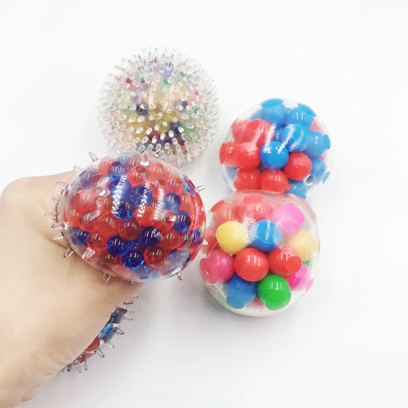 Squeeze Ball Toy Relieve Stress DNA Colorful Beads New Fashion Hand Exercise Tool for Kids / Adults