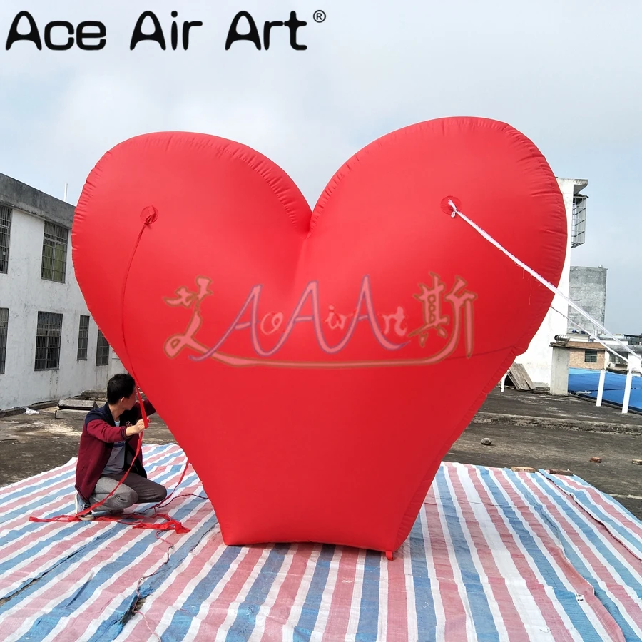 Standing Inflatable Heart Shaped Model for Valentine's Day Advertising Party Decoration