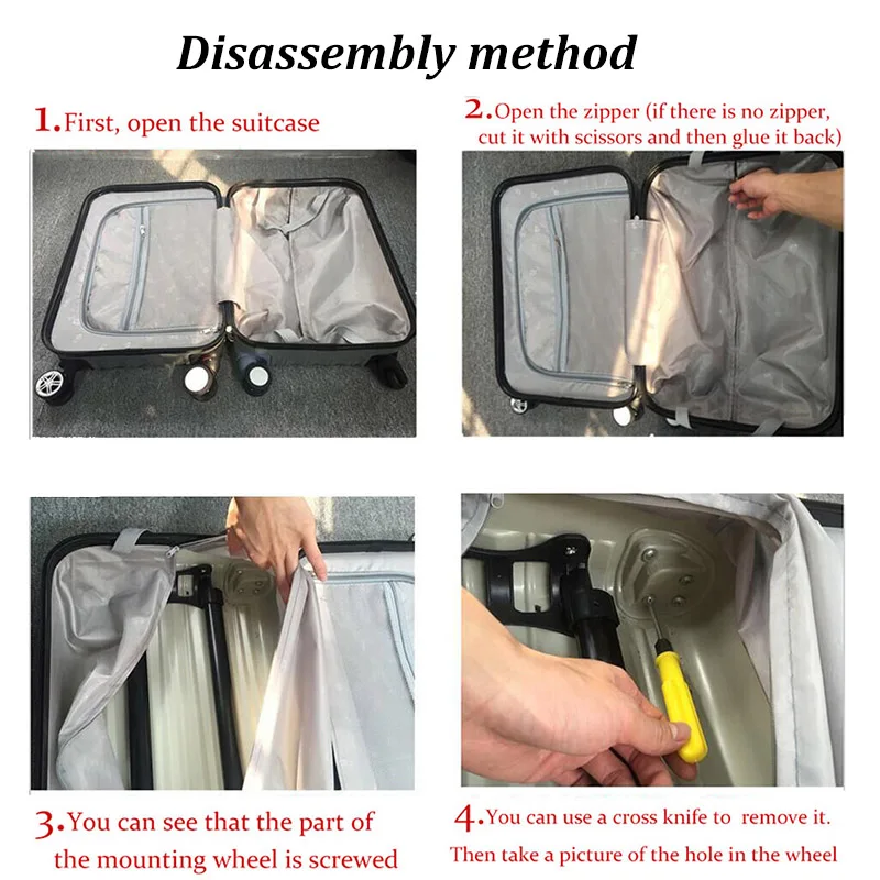 Riparazione ruote bagagli di ricambio 14-30 pollici accessori bagagli ruote ruote Spinner ruote di ricambio per valigie ruote
