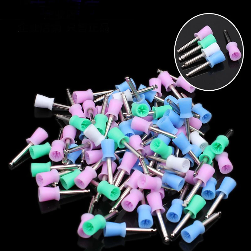 10pcs Dental Polishing Cup Dental Bending Machine Polishing Brush Polisher Prophy Cup Tooth Polish Oral hygiene Dental Lab Tools