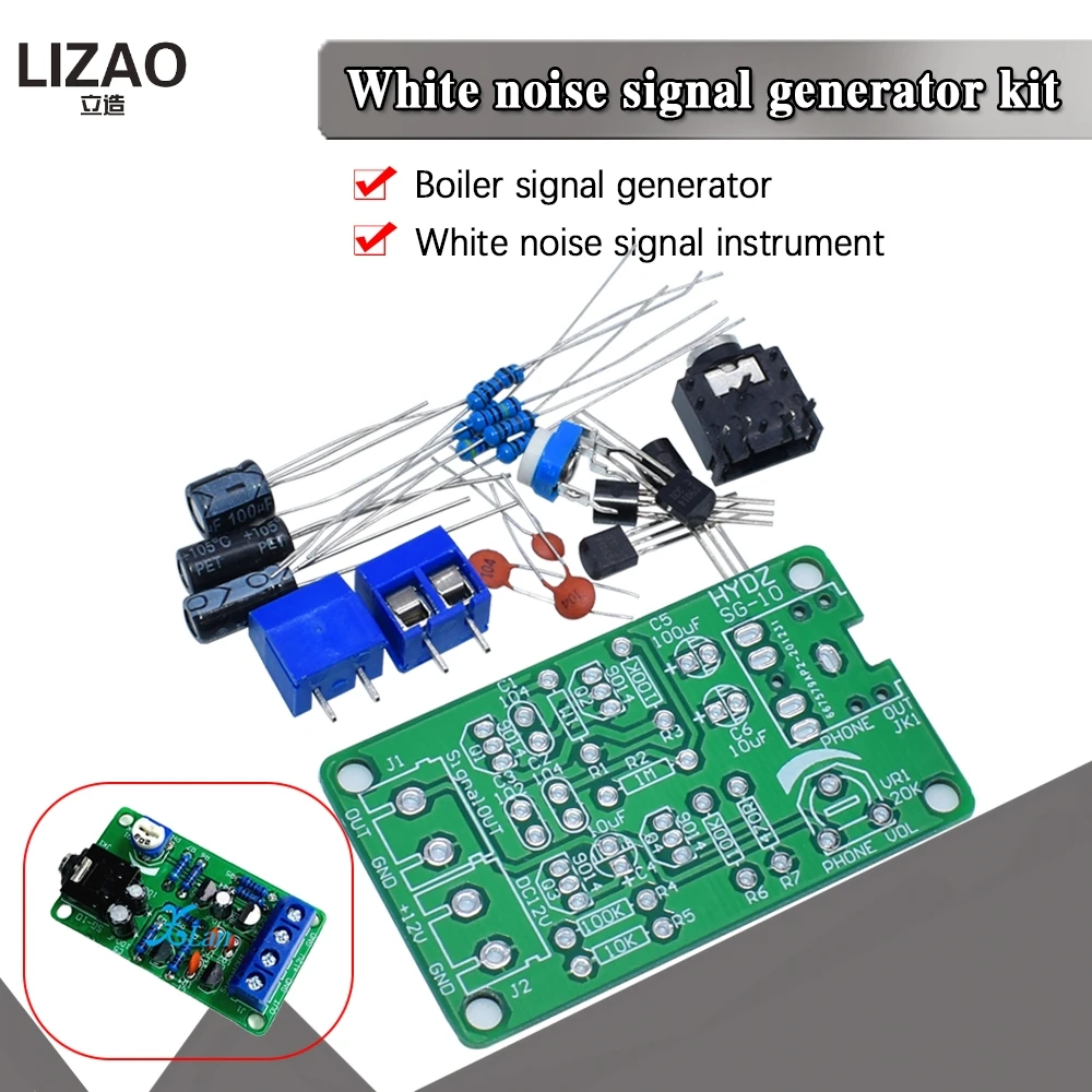 White Noise Signal Generator DIY Kit Electronic Kit 2-Channel Output for Burn-in Test Therapy on Insomnia Noise Generator