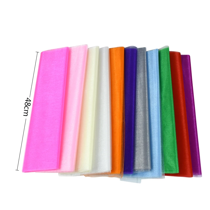 10M Organza Stoff Kristall glänzende Tüllrolle für Hochzeitsdekoration Romantische Organza Hochzeit Party DIY Stoffzubehör – Detail 4