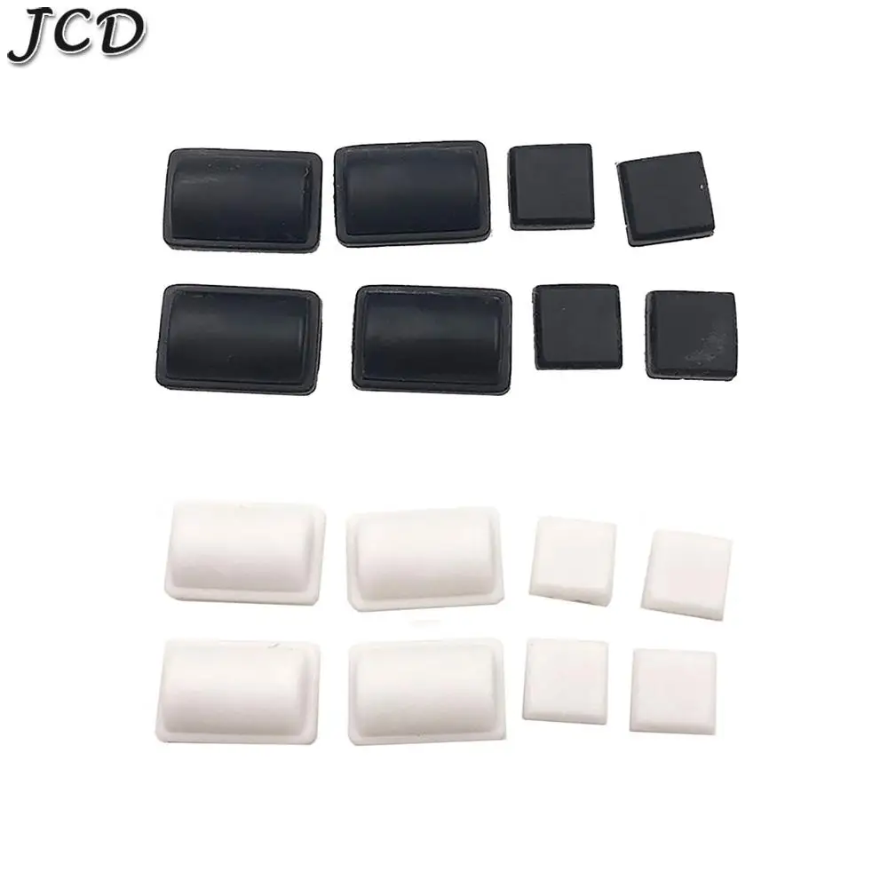 JCD 1Set White Black Silicon Screw Rubber Feet Cover Set for WII Console Screw Dust Cover