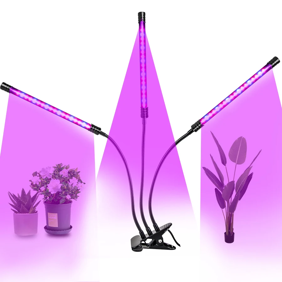 Full Spectrum LED Grow Light DC5V 18/36/54LEDS Clip-on USB Powered Phyto Lamp Desktop Plant Growth Lighting for Indoor Flowers