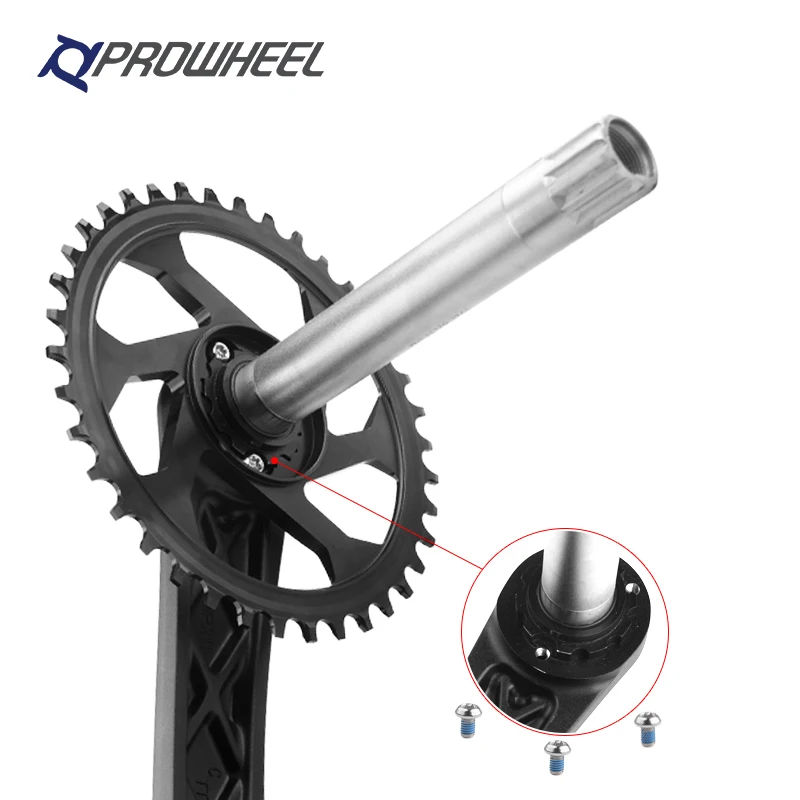 Prowheel Snow Bicycle Crankset 170mm Crank 30T/32T/34T/36T/38T GXPP Chainrings with Bottom bracket BB100/120mm Fat Bike Crankset