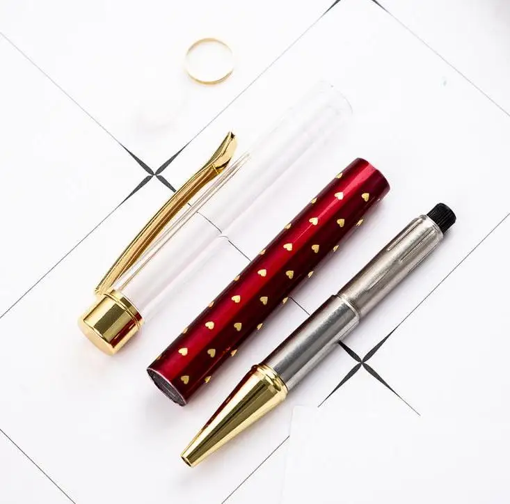 Fashion Creative Diy Metal Ballpoint Pens Wedding Gift Self-filling Pen School Stationery Office Supplies Writing Gift Wholesale