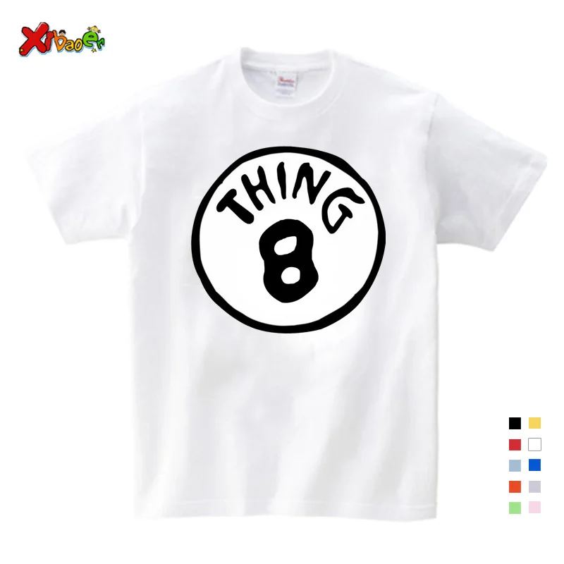 เด็ก T เสื้อเด็กชายสีแดงเสื้อเสื้อยืด Thing 1 Thing 2สีแดงเสื้อ Thing 3เสื้อเสื้อผ้าเด็กกีฬาเสื้อผ้าแฟชั่น