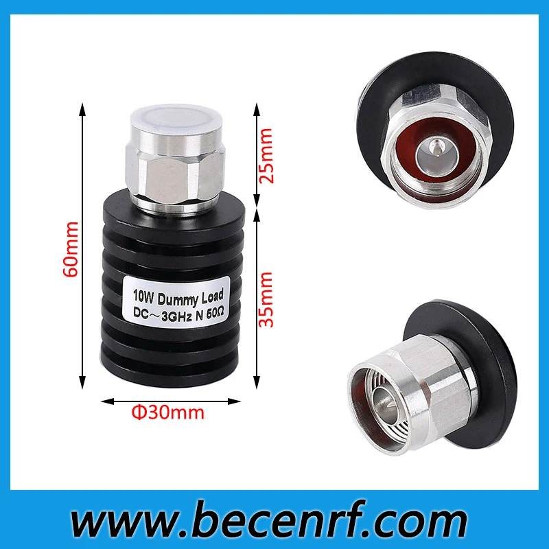 Free Shipping 10W N Male termination Load DC -3GHz 6Ghz 50ohm Low VSWR RF dummy load Connector