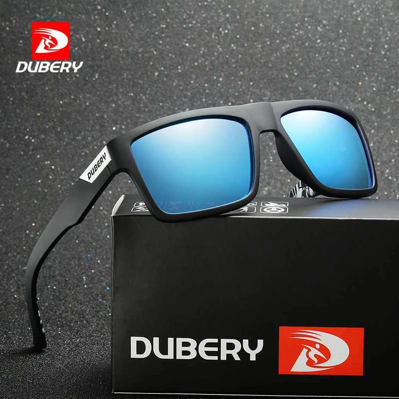 DUBERY Brand Design Polarized Sunglasses Men Driver Shades Male Vintage Sun Glasses For Men Spuare Colorful Summer UV400 Oculos