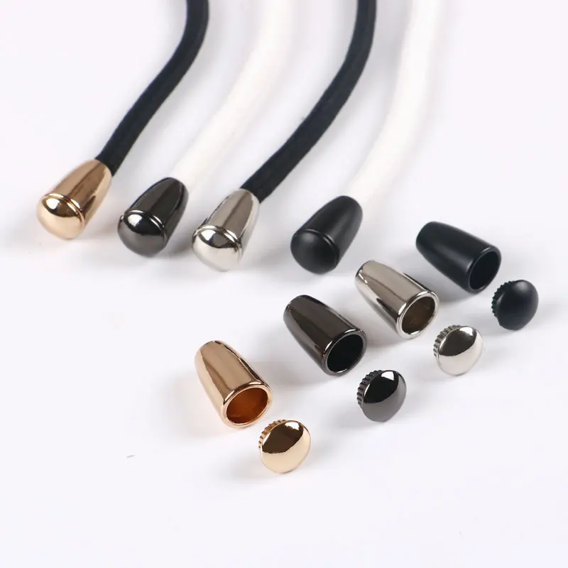 4 PCS Water Drop Shape Alloy Cord End Rope Ends Lid Lock Toggle Cord Stopper Clip For Clothes Bag Sportswear Shoelace Rope Parts