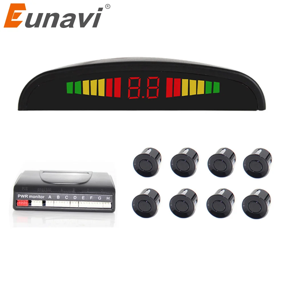 

2020 Time-limited New Eunavi Car Detector Reversing Radar Led Display Parking Sensors 8 Reverse Car-detector System Parktronic