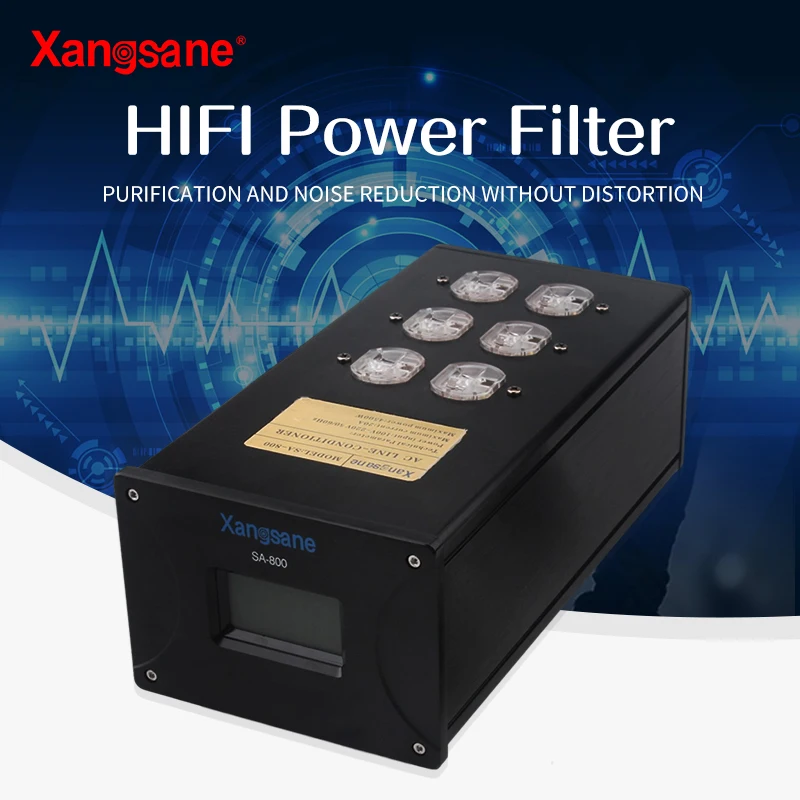 Xangsane US gold-plated/rhodium-plated hifi power filter high-power power purifier HiFi amplifier audio row socket  Power outlet