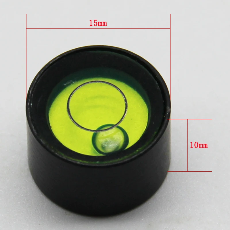 High-precision horizontal bubble Round metal bubble level 15*10