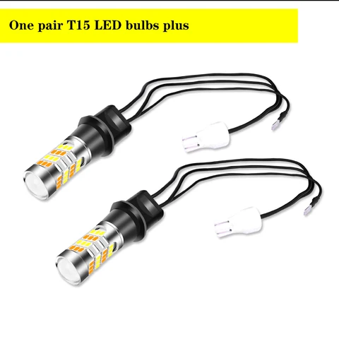 IJDM 12V T15 Светодиодные белые/красные двухцветные 912 921 W16W светодиодные лампы для Honda Kia Nissan Toyota задние фары и задние противотуманные фары
