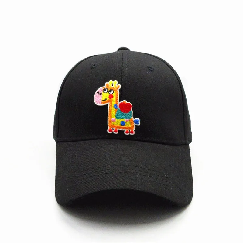 LDSLYJR Cartoon giraffe embroidery cotton Baseball Cap hip-hop cap Adjustable Snapback Hats for men and women 361