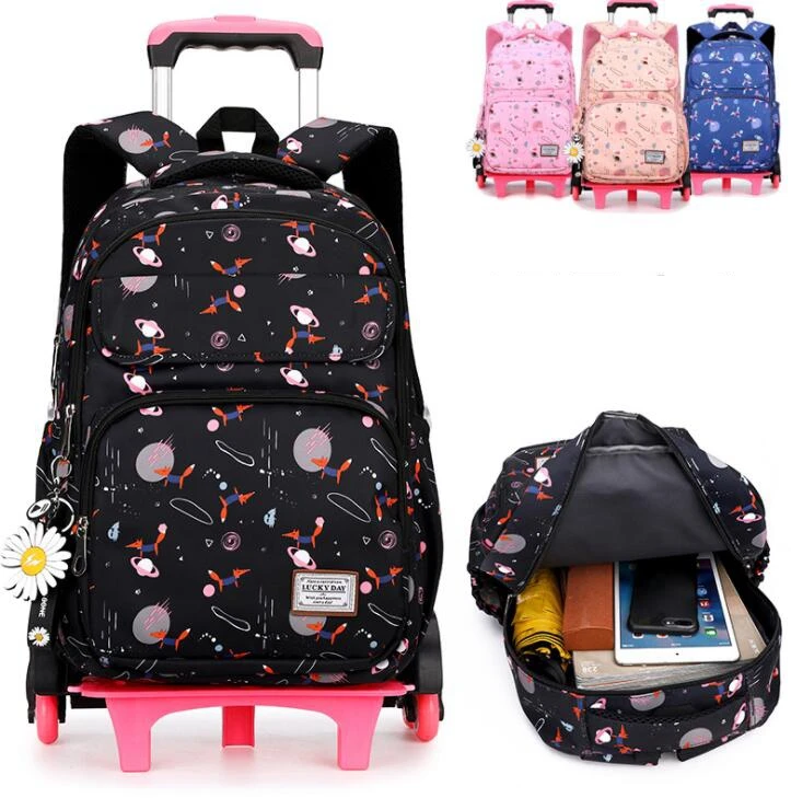 Wheeled Backpack for School Rolling backpack wheels for girls Children school trolley Bag kids travel trolley backpack on wheels