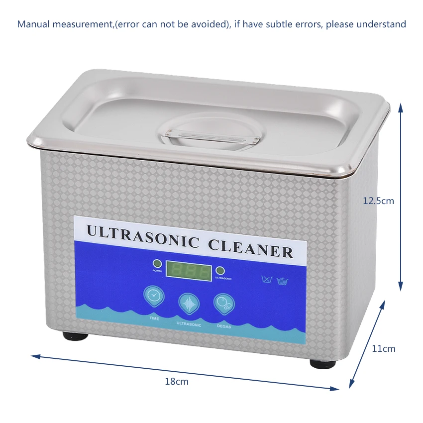 0.8L in acciaio inox Digital Ultra sonic Cleaner macchina gioielli occhiali da vista Ultra Sonic pulizia macchina temporizzazione funzione DK-008