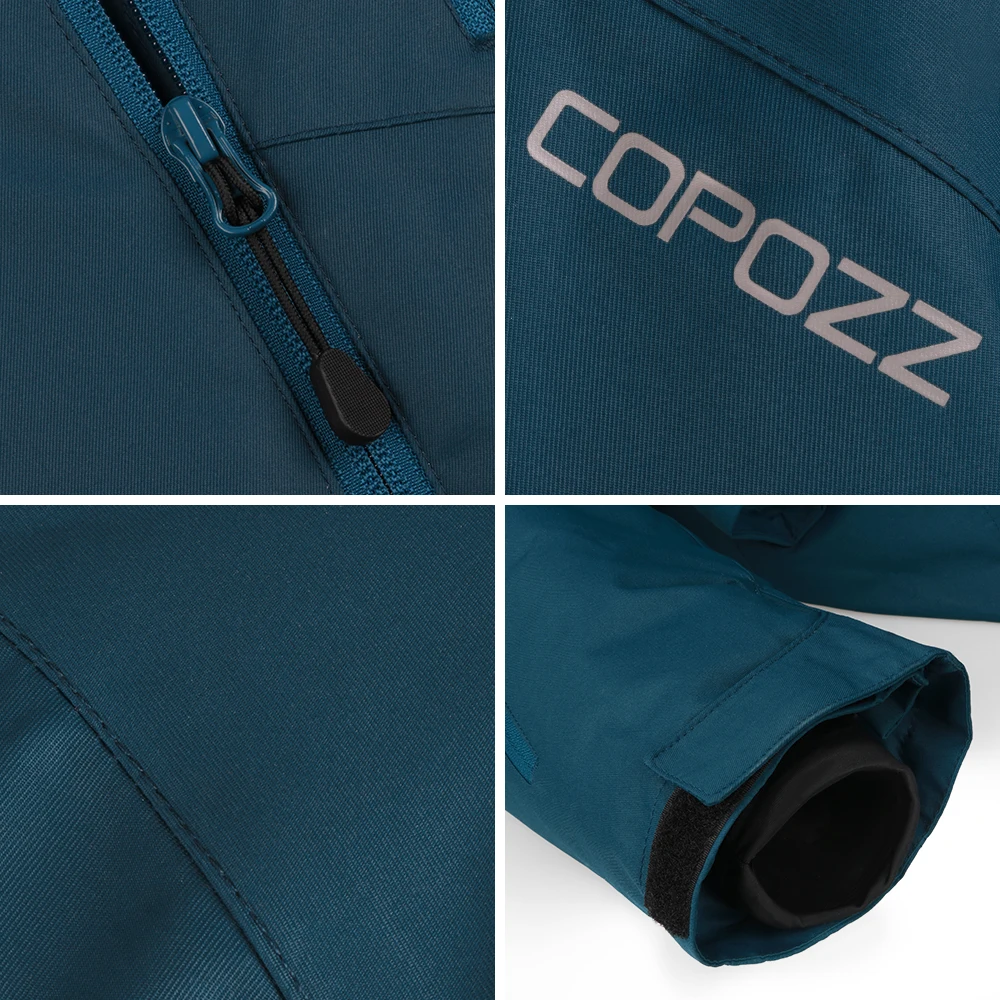 COPOZZ Snowboard Ski Jacket Men Winter Hooded Warm Parkas Waterproof Male Snow Jacket for Hiking Camping Skiing S-XXL Size