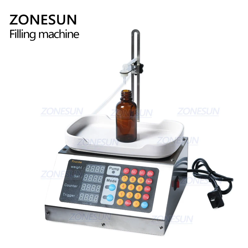 Zonesun-máquina de enchimento de perfume automática, 1-50ml, pequeno, 110v-220v, embalagem, solução de líquido oral