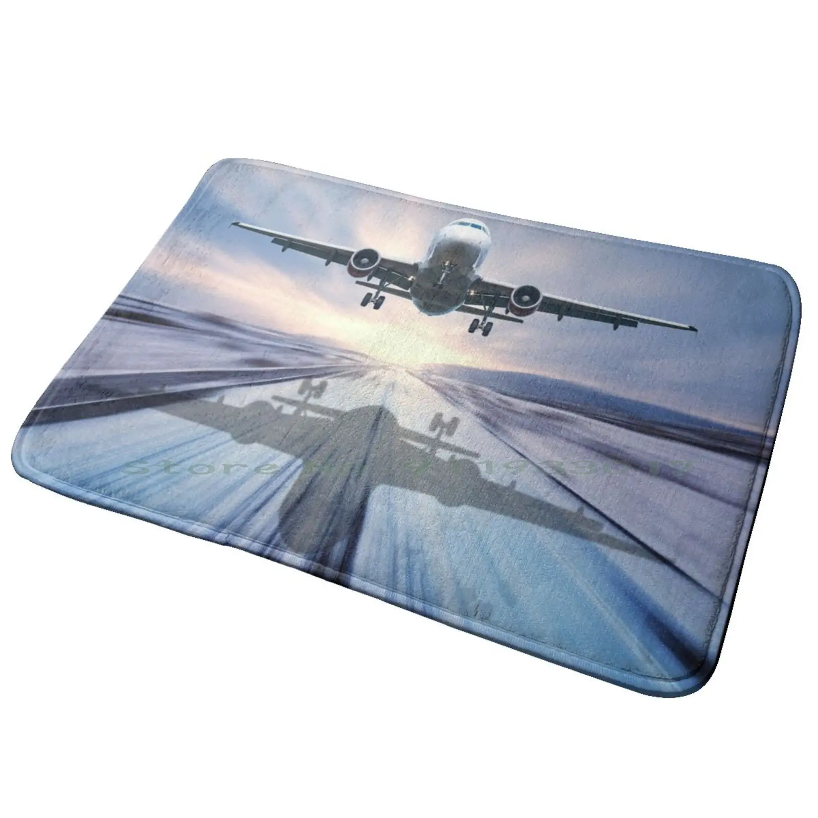 Landing Of The Passenger Plane Entrance Door Mat Bath Mat Rug Erich Schutz Austrian Illustrator Children S Books Fairies Fables