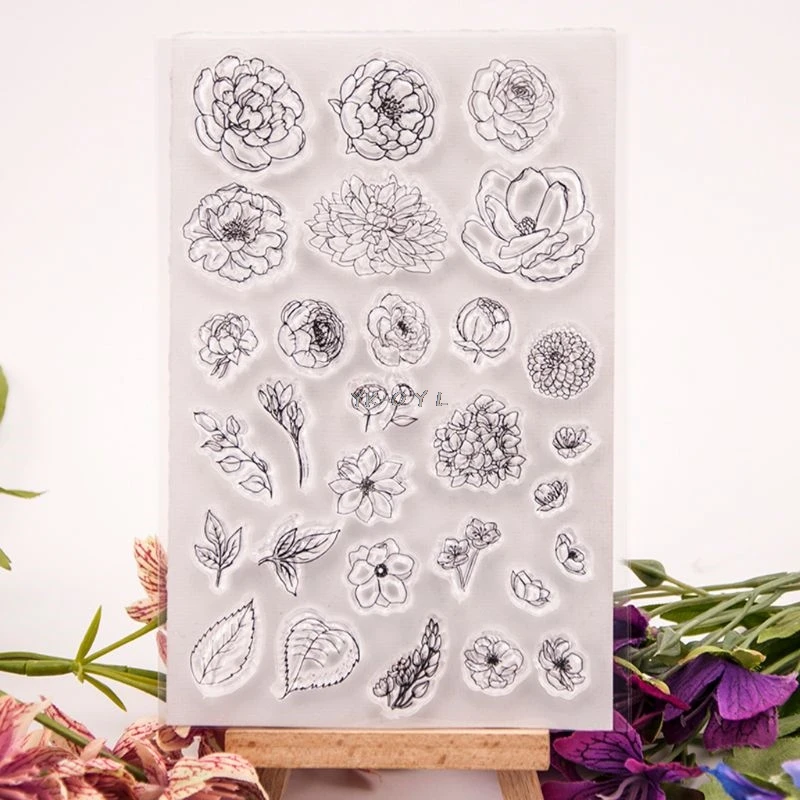 Flower Silicone Clear Seal Stamp DIY Scrapbooking Embossing Photo Album Decorative Paper Card Craft Art Handmade Gift