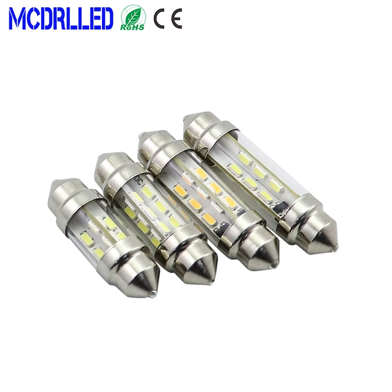 

Mcdrlled 6V 12v 24V C5W C10W LED Boat Car Festoon Semaphore Auto License Plate Lights Reading Bulbs