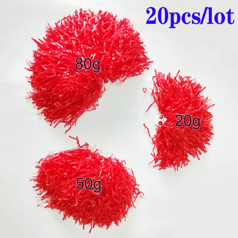 20pcs  Plastic Cheerleader Pom Ppom Girl Cheer Refueling Props Cheerleading Pompon Pompoms  NonFading plastic hand flowers