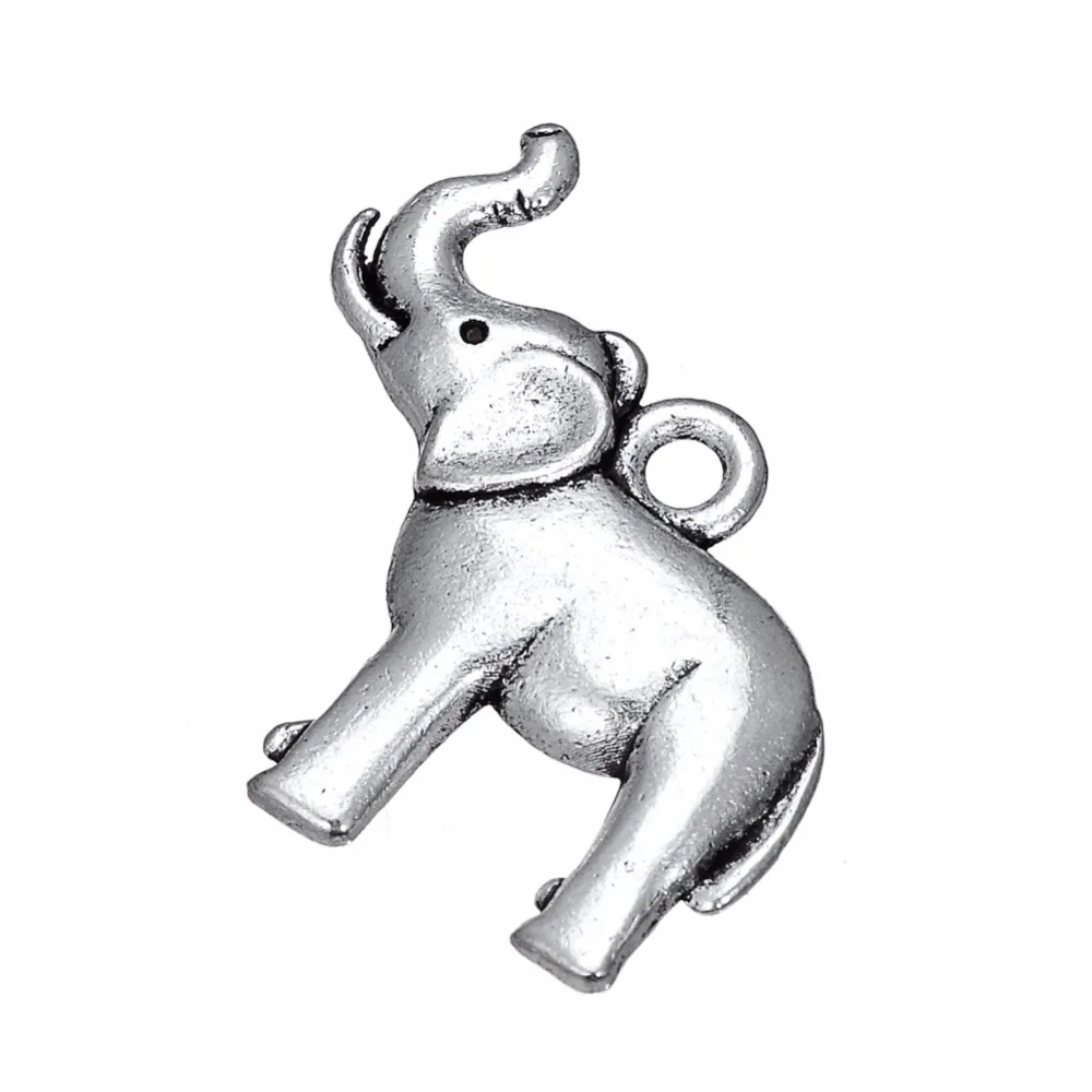 Skyrim Unqiue Symbol of Strength Wildlife Animal Elephant Charms Pendants Zinc Alloy Metal For DIY Necklaces Making 20Pcs