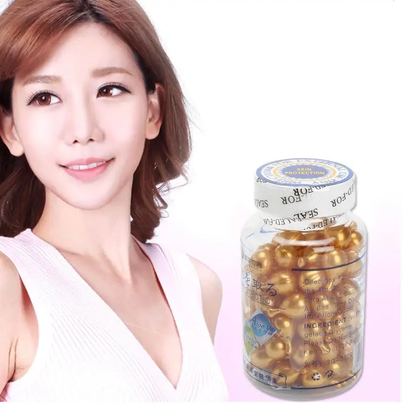 Vitamin E Extract Capsules Cream Ve Serum Facial Korean Makeup Skin Care 90Pcs/bottle