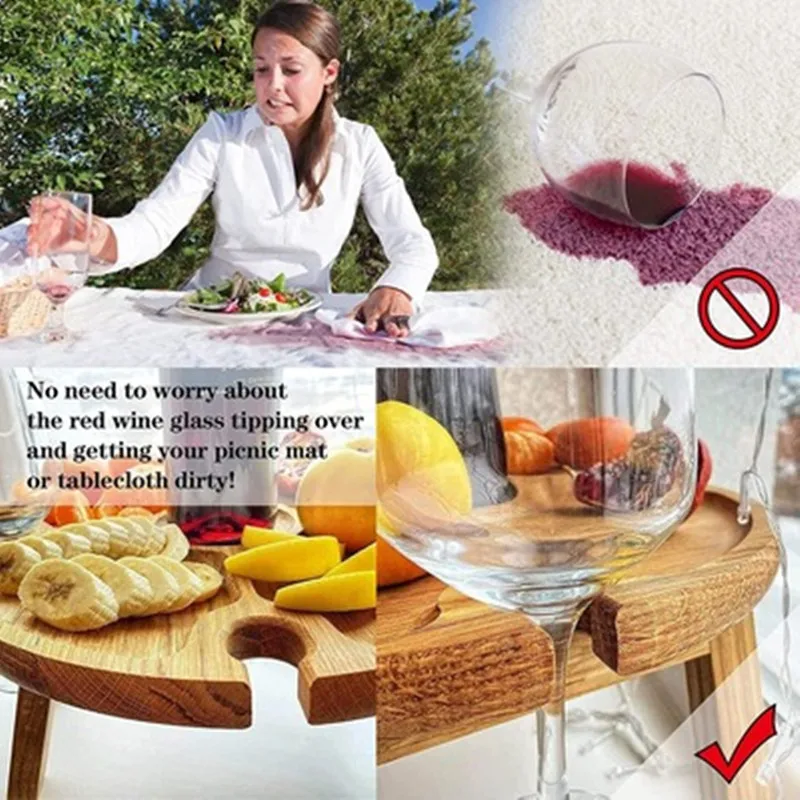 Outdoor Wine Table Camping Beach Folding Table 30cm Outdoor Picnic Foldable Portable Wine Table