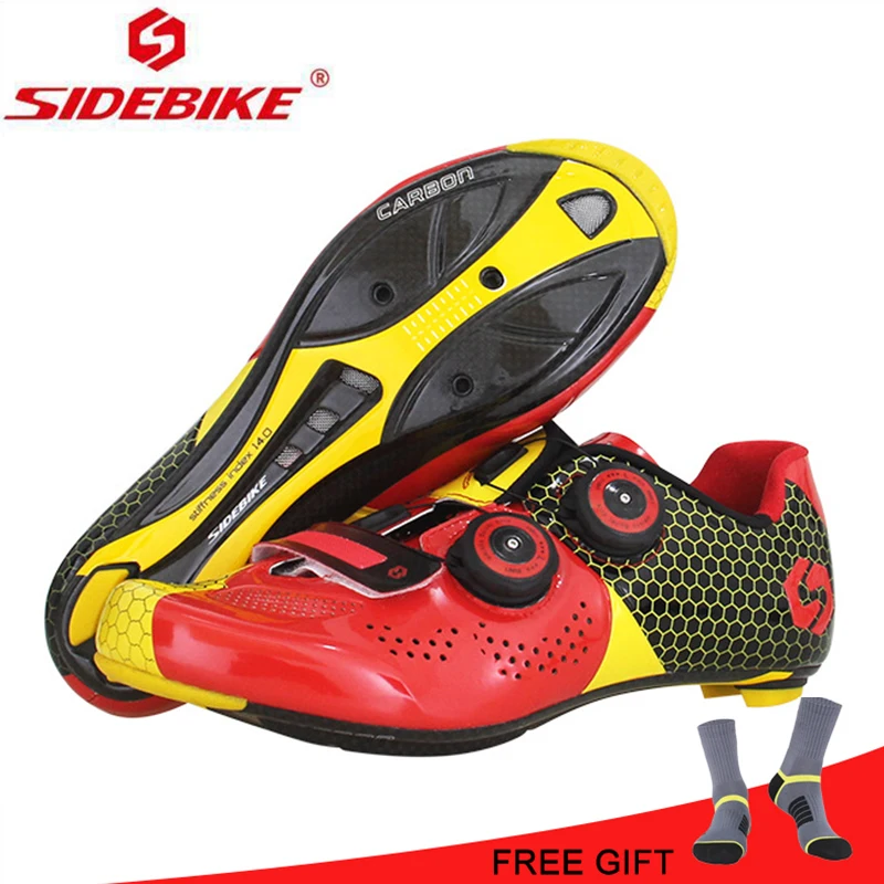 

SIDEBIKE Carbon Road Cycling Shoes Men Women Ultralight Profession Riding Bike Shoes Sapatilha Ciclismo Sport Lock Bicycle Shoes