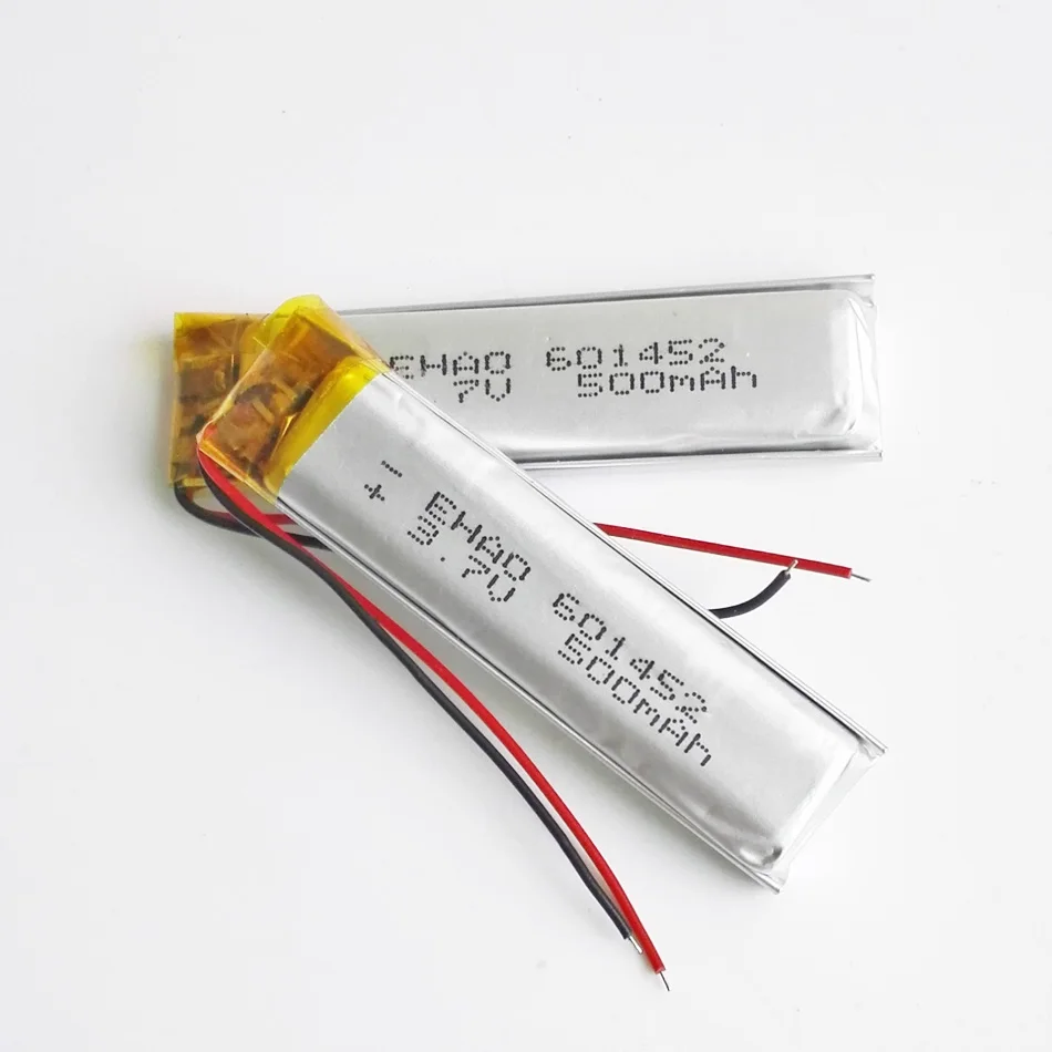 3.7V 500mAh 601452 litowo-polimerowa LiPo akumulatory do Mp3 smartwatch GPS głośnik Bluetooth rejestrator słuchawkowy