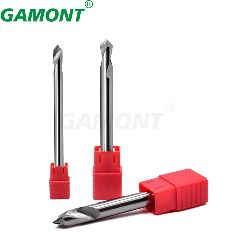 GAMONT Milling Cutter Alloy Coating Tungsten Steel Tool By Aluminum Cnc Maching 1 Blade Spot Drills Top Chamfered Milling Cutter
