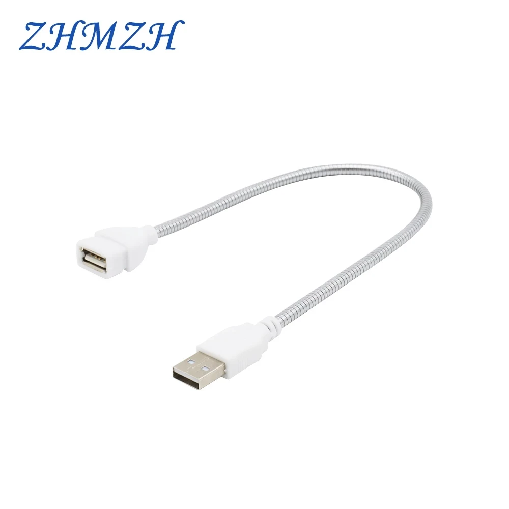USB Extension Line Flexible Metal Extension Pole Male To Female USB Extension Cable Extender Cord For Mini LED Night Light